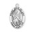 Patron Saint Joan of Arc Oval Sterling Silver Medal | 18" Chain