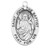 Patron Saint John the Baptist Oval Sterling Silver Medal | 24" Chain