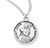 Patron Saint John the Baptist Round Sterling Silver Medal | 20" Chain