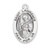 Patron Saint Lawrence Oval Sterling Silver Medal | 20" Chain