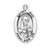 Patron Saint Padre Pio Oval Sterling Silver Medal