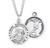 Saint Christopher Round Sterling Silver Soccer Male Athlete Medal Saint Christopher Round Sterling Silver Soccer Male Athlete Medal