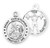 Saint Christopher Round Sterling Silver Weight Lifting Male Athlete Medal