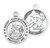 Saint Christopher Round Sterling Silver Wrestling Male Athlete Medal