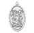 Saint Michael Sterling Silver Oval Shield Medal