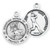 Saint Sebastian Round Sterling Silver Baseball Male Athlete Medal