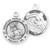 Saint Sebastian Round Sterling Silver Swimming Male Athlete Medal Saint Sebastian Round Sterling Silver Swimming Male Athlete Medal