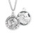 Saint Sebastian Round Sterling Silver Swimming Male Athlete Medal Saint Sebastian Round Sterling Silver Swimming Male Athlete Medal