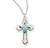 Sterling Silver Budded Latin Style Enameled Cross