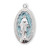 Sterling Silver Light Blue Enameled Miraculous Medal