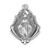 Sterling Silver Miraculous Medal with Art Deco Border