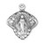 Sterling Silver Miraculous Medal with Baroque Scrolling Border