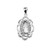 Sterling Silver Miraculous Medal with Cubic Set Zirconia's "CZ's" | 2