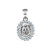 Sterling Silver Miraculous Medal with set Cubic Zirconia's "CZ's"