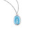 Sterling Silver Oval Blue Enameled Miraculous Medal | 1