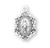 Sterling Silver Oval Fancy Edge Miraculous Medal | 1