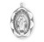 Sterling Silver Oval Fancy Edge Miraculous Medal | 5