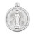 Sterling Silver Round Blue Miraculous Medal