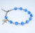 Blue Flower Venetian Glass Rosary Bracelet