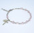 Crystal Cube Bead Rosary Bracelet | Light Rose Beads