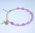 Genuine Freshwater Pink Pearl Sterling Silver Rosary Bracelet