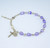 Genuine Freshwater Violet Pearl Sterling Silver Rosary Bracelet