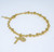 High Polished Round Gold Over Sterling Silver Rosary Bracelet | 5mm Beads