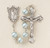 Light Blue Imitation Pearl Double Capped Rosary