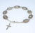 Ornate Miraculous Medal Sterling Silver Bracelet