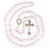 Pink Venetian Glass Flower Rosary