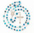 Round Blue Agate Bead Rosary | 1