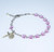 Swarovski Crystal Light Rose Butterfly Shaped Rosary Bracelet