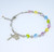 Swarovski Crystal Multi Color Round Shaped Sterling Silver Rosary Bracelet