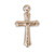 Gold Over Sterling Silver Detailed Cross | 13" Curb Chain