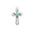 Sterling Silver Budded Latin Style Enameled Cross | 1