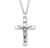 Basic Engraved Sterling Silver Crucifix | 20" Curb Chain