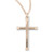 Beaded End Gold Over Sterling Silver Cross