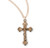 Flare Tipped Gold Over Sterling Silver Crucifix | 18" Gold Plated Chain