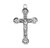 Floret Tipped Sterling Silver Crucifix | 24" Endless Curb Chain