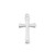 Flower Tipped Sterling Silver Cross | 18" Chain