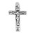 Flower Tipped Sterling Silver Crucifix