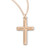 Gold Over Sterling Silver Angle Edged Cross