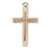 Line Designed Gold Over Sterling Silver Cross | 18" Chain