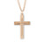 Line Layered Gold Over Sterling Silver Cross | 24" Endless Chain