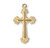 Ornate Budded Gold Over Sterling Silver Cross | 18" Curb Chain