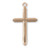 Plain Lined Gold Over Sterling Silver Cross | 18" Curb Chain