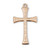 Gold Over Sterling Silver Detailed Cross | 20" Gold Plated Chain