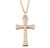 Gold Over Sterling Silver Detailed Cross | 20" Gold Plated Chain