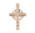 Gold Over Sterling Silver Engraved Vine Design Cross