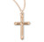 Gold Over Sterling Silver High Polished Slanted Cross | 18" Gold Plated Chain